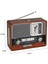Nostaljik Radyo Fm Ahşap Görünümlü Bluetooth Hoparlör Ahşap Renk Vintage Saatli Işıklı USB Sd 3
