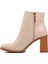 458237 Bej Içi Polarlı Kadın Topuklu Bot 2