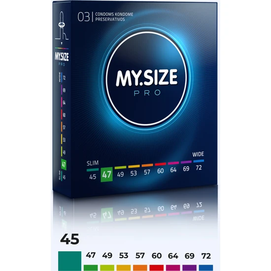 Mysize Pro Prezervatif - Ultra İnce - 3'lü - 45 Beden