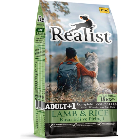 Realist Dog Realist Kuzu Etli ve Pirinçli Köpek Yemi 15 kg