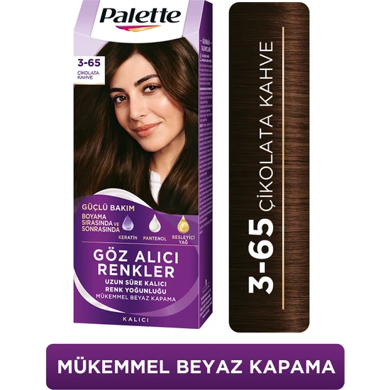 Palette Göz Alıcı Renkler 3-65 Çikolata Kahve Saç Boyası