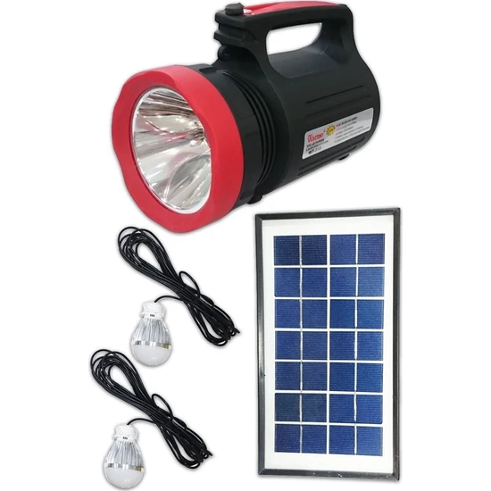 Kaya Market Solar Güneş Enerjili Fener Işıldak LED Ampül Watton WT-315