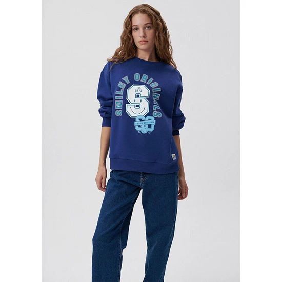 Mavi Kadın Mavi X Smiley Originals Lacivert Sweatshirt 1S10039-70722