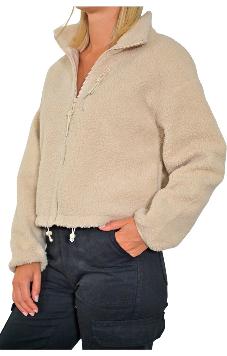 Only Kadın Peluş Ceket Su Yeşili - 15294363 görsel 2