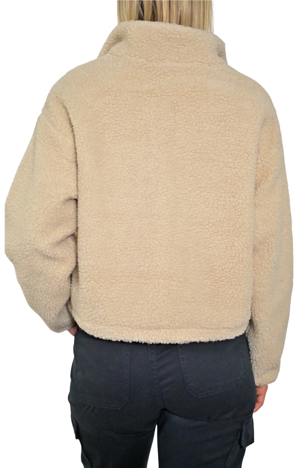 Only Kadın Peluş Ceket Su Yeşili - 15294363 görsel 4