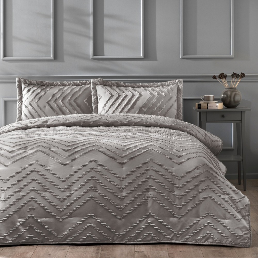 Linens Borneo Çift Kişilik Yatak Örtüsü Seti Vizon