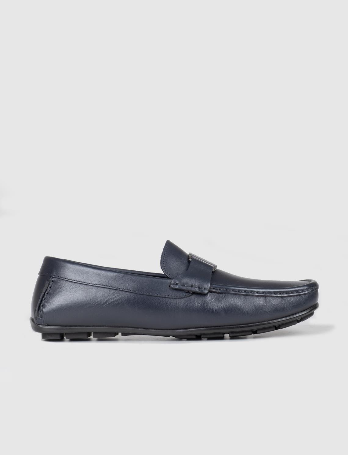 Cabani Özel Tasarım Blue Comfort Erkek Deri Loafer Ayakkabı 010M8332 Lacivert