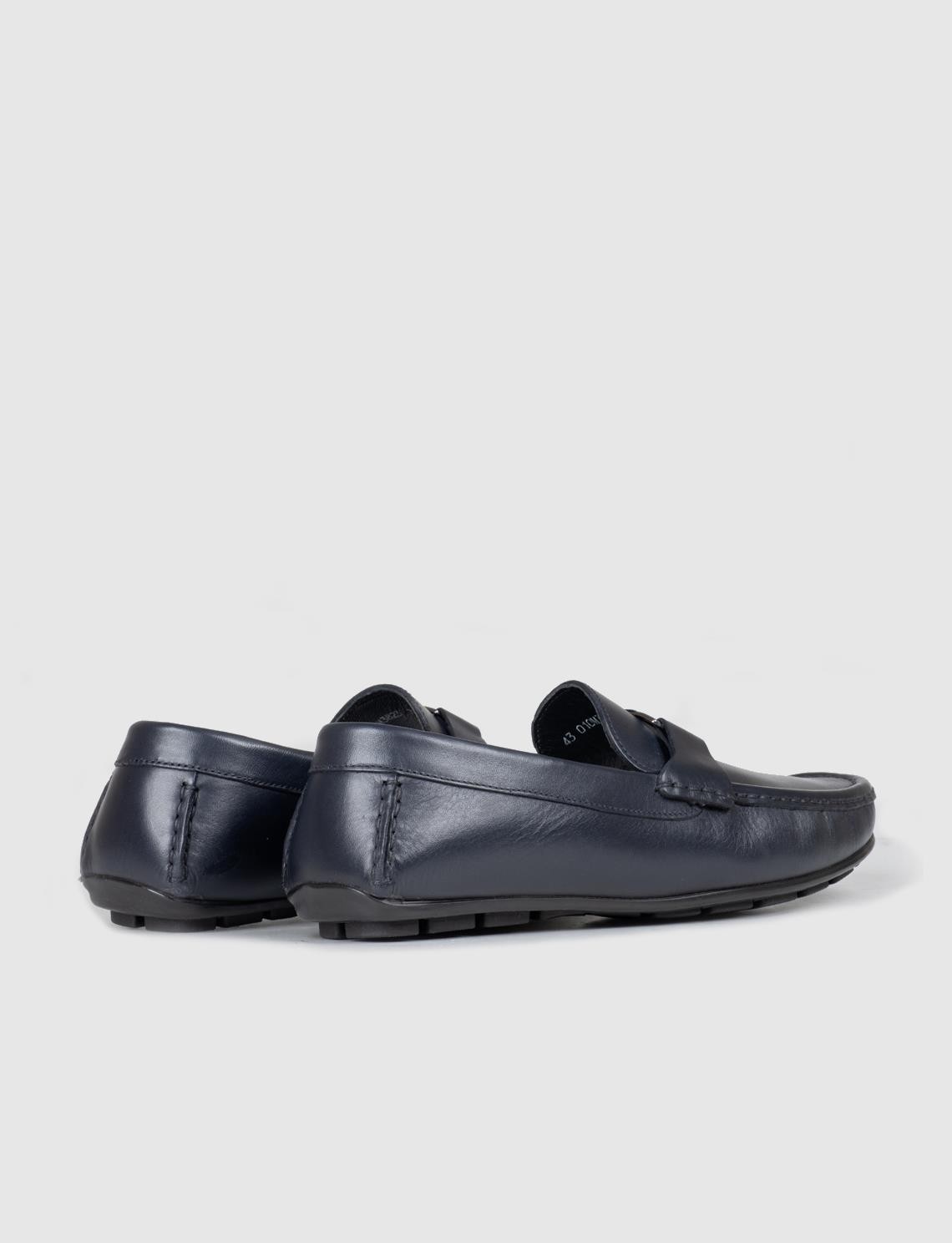 Cabani Özel Tasarım Blue Comfort Erkek Deri Loafer Ayakkabı 010M8332 Lacivert görsel 4
