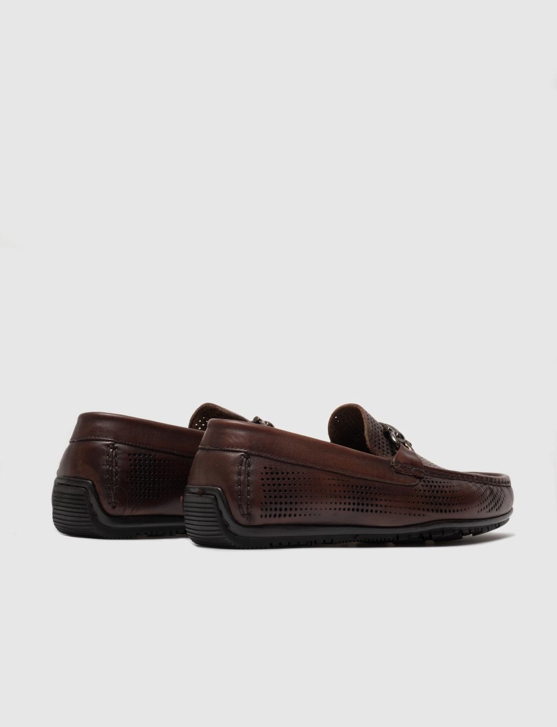 Cabani %100 Hakiki Deri Kahverengi Erkek Loafer görsel 3