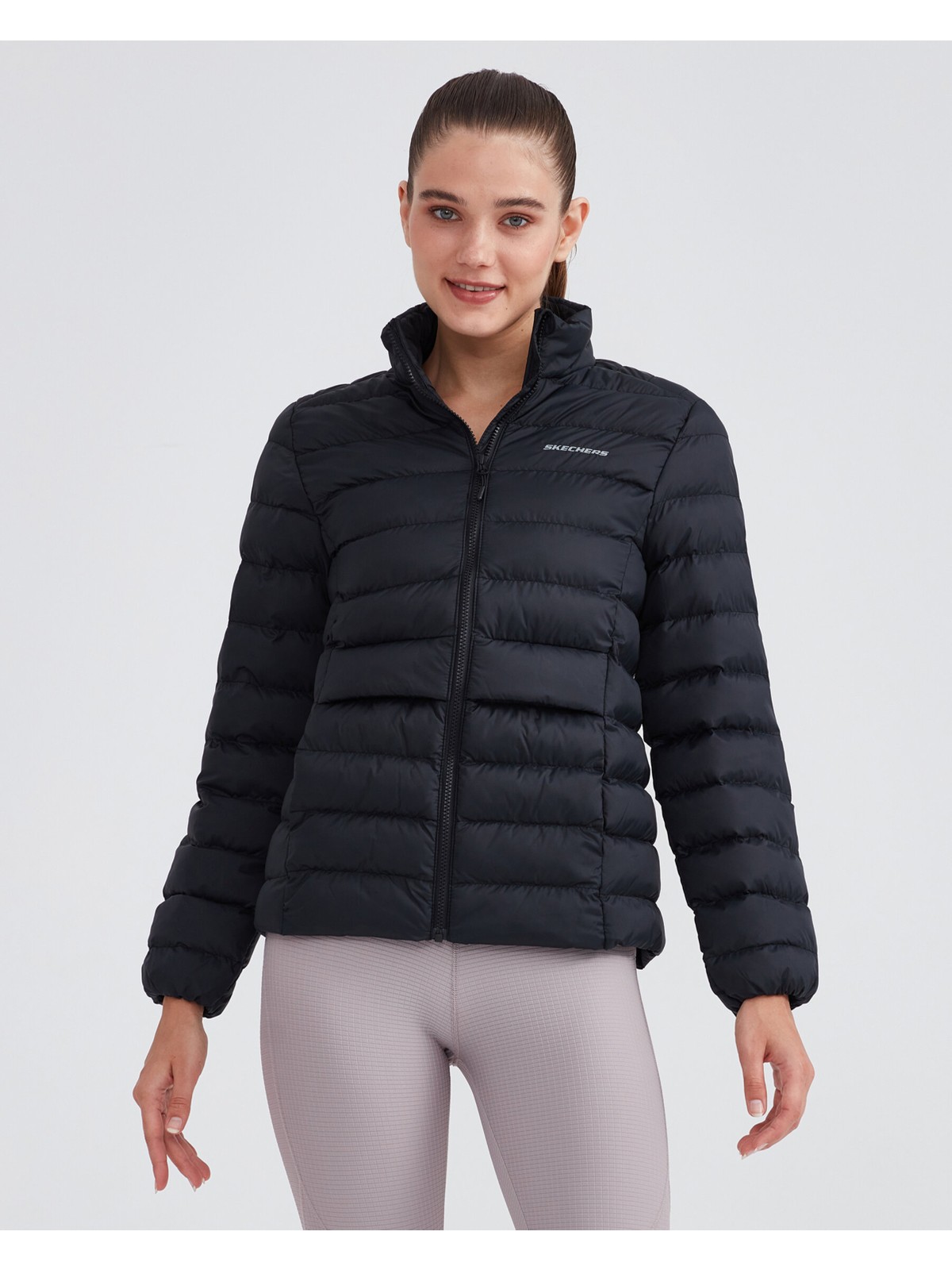 Skechers W Essential Outerwear Padded Jacket Kadın Ecru Mont S231240-1983 - Görsel 7