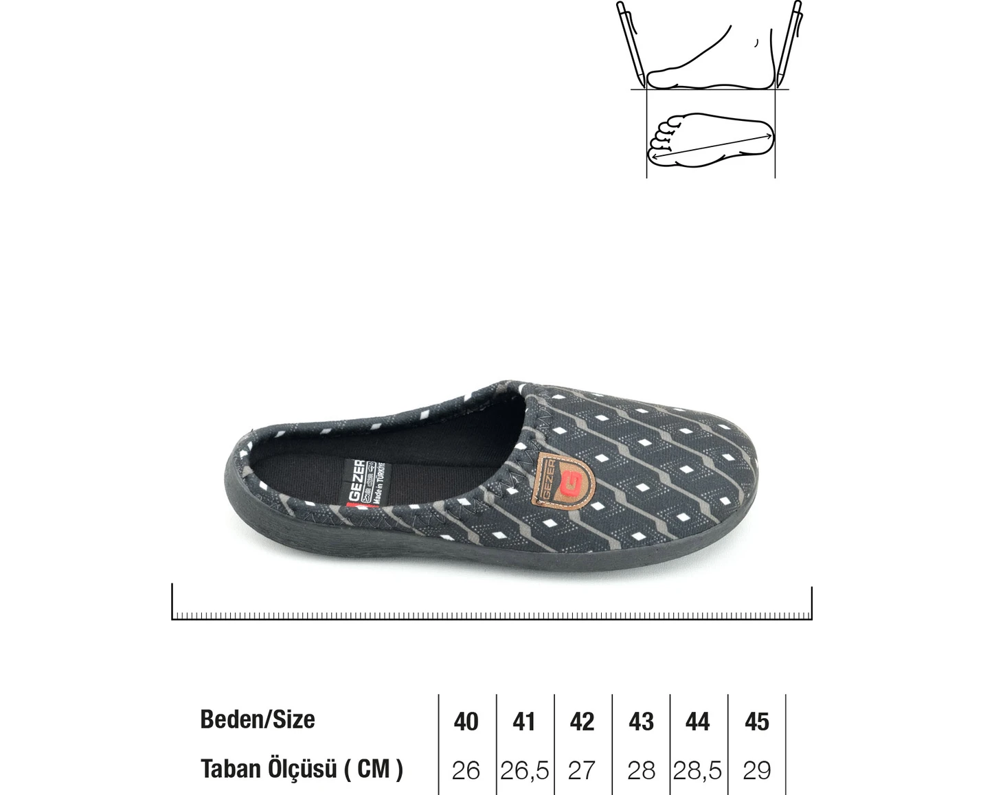 Resim Gezer Kışlık Erkek Ev Terlik 