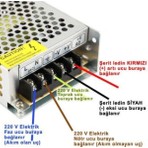 CATA 30 Amper 360 Watt Ultra Slim Şerit LED Trafosu Adaptörü 223x68x43 mm Ölçülerle