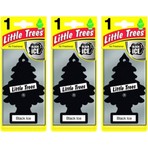 Little Trees Little Treens Little Trees 3'lü Black Ice Oto Kokusu Sprey Koku Şeffaf Ambalajda 7 Hafta Etkili