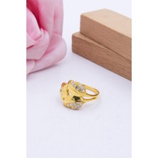 Latif Kuyumcu 22 Ayar Altın Yüzük Kalemli Kadın Yüzük LKYZK1219