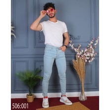 Jack Caprio Mavi Kot Pantolon Slim Fit Likralı Renk Solması Yapmaz Yüksek Kaliteli Jeans Kot Pantolon