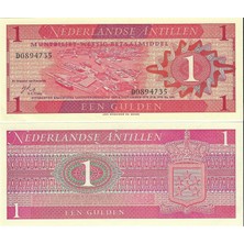 Emir Collection Hollanda Antilleri 1 Gulden Yabancı Kağıt Para Çil   Koleksiyon Para