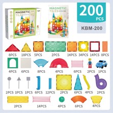 Oggia Magnetic Tiles 200 Parça Manyetik Oyuncak / Bloklar Seti (KBM-200)