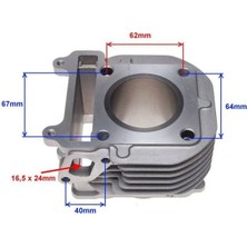 Hsgl Motorsiklet Cygnus Yamaha  RS125  Silindir Piston Komple Set 51038