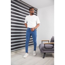 Jack Caprio Mavi Kot Pantolon Slim Fit Likralı Renk Solması Yapmaz Yüksek Kaliteli Jeans Kot Pantolon