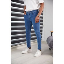 Jack Caprio Mavi Kot Pantolon Slim Fit Likralı Renk Solması Yapmaz Yüksek Kaliteli Jeans Kot Pantolon