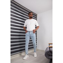 Jack Caprio Mavi Kot Pantolon Slim Fit Likralı Renk Solması Yapmaz Yüksek Kaliteli Jeans Kot Pantolon