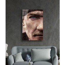 Rosyvien Mustafa Kemal Atatürk Portresi Cam Tablo, Ev, Ofis ve Okul Duvar Dekoru, Hediyelik, Temperli Cam