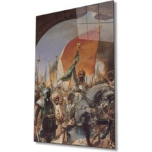 Rosyvien Fatih Sultan Mehmet Cam Tablo, Osmanlı Padişahı, Ev ve Ofis Duvar Dekoru, Hediyelik Temperli Cam