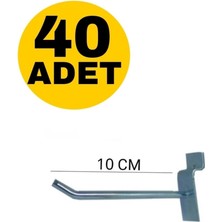 Zikzak Zıkzak Raf K Lı Panel / Pano Askı Kancası 10 cm 40 Adet