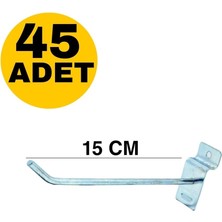 Zikzak Zıkzak Raf K Lı Panel / Pano Askı Kancası 15 cm 45 Adet