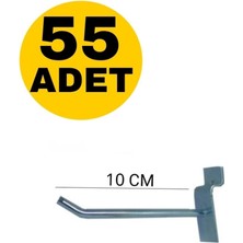 Zikzak Zıkzak Raf K Lı Panel / Pano Askı Kancası 10 cm 55 Adet