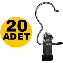 Zikzak Zıkzak Mandallı Eşarp Askısı 20 Adet