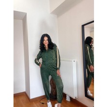 Mendy Kapüşonlu Simli Şerit Detaylı Eşofman Takımı