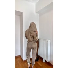 Mendy Kapüşonlu Simli Şerit Detaylı Eşofman Takımı