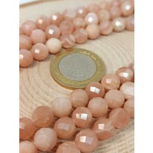 Güneş Taşı Faset Kesim Yarım Dizi 8mm (18CM Uzunluğundadır) (42530)