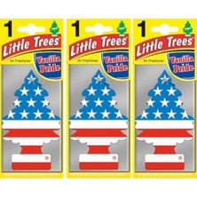 Car Freshner Car Freshener Car Freshner Oto Koku Little Trees Amerikan Bayrağı Vanilla Pride 3 Adet Vanilla Pride -Vanilya Asmalı Oto