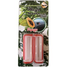 Koku Klipsi Renkli Papaya 1 Paket 4 Adet Araç İçi Oto Kokusu Meys