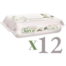 Baby Turco 90 Lı Beyaz Sabun Kokulu Islak Havlu 12 Li Set