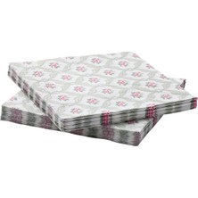 IKEA Üç Katlı 30 Adet 33X33 Cn Ticaret Damask Desenli Peçete Forvantad 30