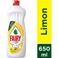 Fairy Temiz & Ferah Sıvı Bulaşık Deterjanı 650 ml Limon Kokulu 650 ml