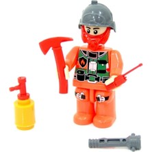 Öz Bayraktar Özbayraktar Fire Fighter Itfaiye Figürü Lego Seti