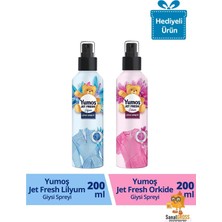 Yumoş Jet Fresh Giysi Spreyi Lilyum 200 ml 1 Adet+ Jet Fresh Giysi Spreyi Orkide 200 ml 1 Adet