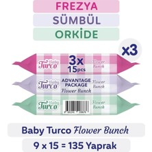 Baby Turco Flower Bunch Cep Mendili 9X15 (135 Yaprak)