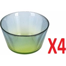Porland Tirius Mavi-Yeşil Kase 11 cm 4'lü 04FIA002617