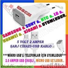 Syrox Eu-39-Moto G5S Plus Uyumlu Mikro USB Girişli 2.0 Amper Şarj Aleti+Kablo Şarj Cihazı - J15 Syrox