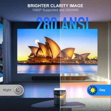 Wimius 1080P - 5g Wifi ve Bluetooth Özellikli Mini Dış Mekan Projektörü