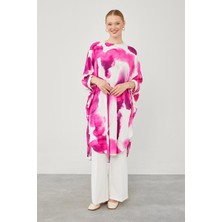 Lêvi D'or Fuşya Batik Desen Tunik