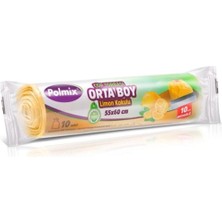 Polmix Büzgülü Limon Kokulu Orta Boy Çöp Torbası Sarı 65 x 70 cm 6 Rulo