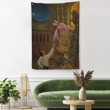 Doğal Tercih  sevgilisine Çiçek Veren Kadın Duvar Örtüsü - HALISI-6241