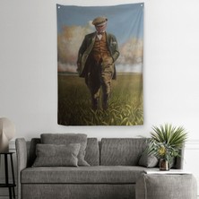 Doğal Tercih Tarlada Yürüyen Mustafa Kemal Atatürk Duvar Örtüsü - HALISI-6132