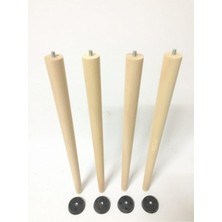 Focus Shop Akyolahsap 4 Adet Ahşap Konik Sehpa Ayağı 40CM